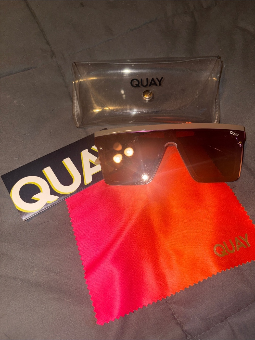 Quay Australia Shield Sunglasses - Brown Gradient Lens- Hindsight